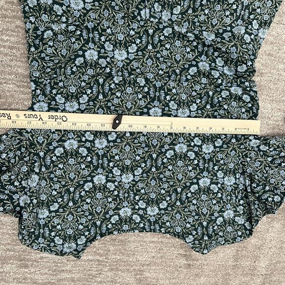 Lands End Dress Womens Large Green Floral V Neck Knot Twist Front Outdoor Casual - Picture 14 of 16